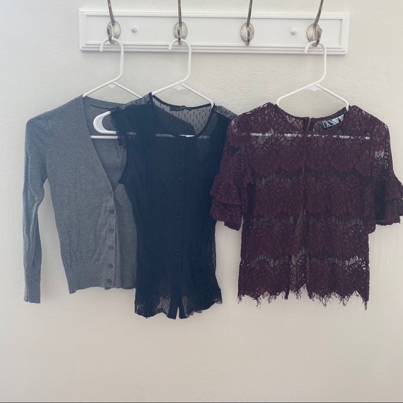 7 pack of Petite XXS cardigans, shirts & sweaters! - Picture 3 of 8